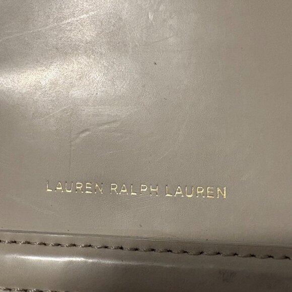 Lauren Ralph Lauren Cream Leather Crossbody Bag With Adjustable Strap & Gold - Picture 3 of 12